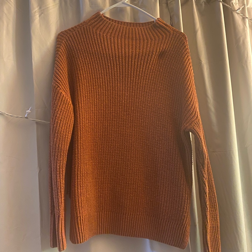 Orange Chunky Knit Sweater